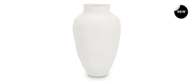 PAPYRUS WHITE VASE H29,8_front